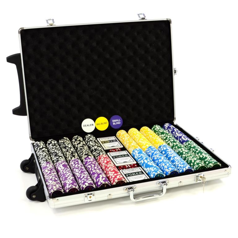 Poker set 1000 ks žetonů OCEAN Trolley