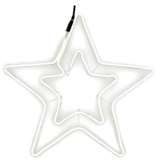 Vánoční světelná dvojitá hvězda 55 cm, 360 LED